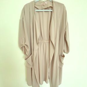 BEIGE THIN ANKLE LENGTH OVER-COAT 🍂